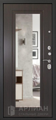 Фото №2 «Дверь темная с минеральным утеплителем и зеркалом №3»